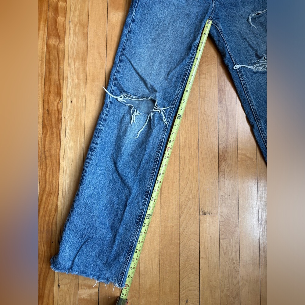 Zara Ripped Wide Leg Jeans - High Rise - Picture 5 of 5